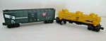 Lionel Pennsylvania Boxcar 15082 & Scout Oil 3-DOME Tank 36153, Gauge. Fixed Price $30.99.