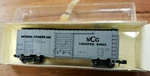 Scale, 9MM Minitrix Box Car, N. C. G. #3203 National Cylinder Gas (F23). Fixed Price $7.95.