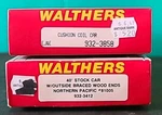 Lot Of Walthers Ho Scale Kits: 932-3412 Stock & 932-3858 Cushion Model Train. Fixed Price $20.00.
