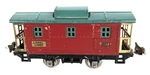 Lionel No. 807 4-WHEEL Caboose, Dark Red/peacock Blue #5. Fixed Price $12.95.