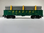 American Flyer 6-48526, Reading Gondola #38708 W/pipe Load, Nib (2002). Fixed Price $23.50.