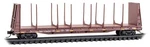 Micro Trains Scale 61' 8" Bulkhead Flatcar With Log Bunks Norfolk Southern. Fixed Price $26.31.