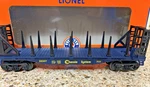 Lionel 6-26307 Chessie System Flatcar With Bulkheads Nib. Fixed Price $39.95.