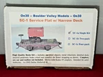 Boulder Valley Models, ON30-SC-1A Single Kit Service Flat W/narrow Deck, New Ob. Fixed Price $24.95.