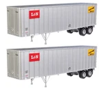 Walthers Scenemaster Ho Flexi-van 40' Trailer 2-PACK Assembled Louisvil 949-2602. Fixed Price $39.98.