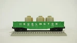 Lionel Scale Burlington Gondola W/ Reel Load Item 6-9140. Fixed Price $17.95.