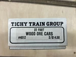 Ho Scale Tichy Train Group 4012 Undecorated 22' Wood Ore Car 2-PACK Kit. Fixed Price $14.00.