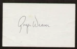 Roger Weaver Signed Autograph 3X5 Index Card A1549. Fixed Price $7.00.