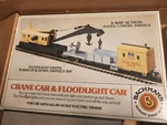 Bachmann Ho Scale Union Pacific Crane Car & Floodlight #46-1215-01 Vtg. Fixed Price $30.00.