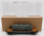 Menards 279-3432 Gauge Army Short Flat Car W/ Bus #2818 Ex/box. Fixed Price $26.39.