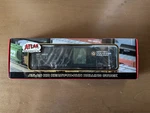 Atlas Evans 53'DOUBLE Plug Door Boxcar British Columbia Rail #800501 Mib. Fixed Price $23.75.