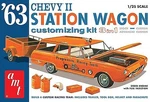 Amt 1963 Chevyii Station Wagon W/trailer - Plastic Model Car Vehicle Kit 1/25. Fixed Price $36.45.