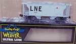 Weaver Scale Ultra Line Lne Lehigh New England Gray Covered Hopper 3 Rail Nos. Fixed Price $55.00.