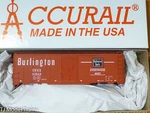 Accurail Ho #35109 (rd #63529) Cb&q (40' Aar Steel Boxcar Kit). Fixed Price $15.28.