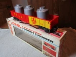 Vintage Lionel Scale Atsf Santa Fe Gondola W/ Cannister Load Item 6-9284. Fixed Price $12.31.