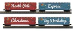 Mth 30-70152 Christmas North Pole 4-CAR 50 Boxcar Set W/ Led Lights New. Fixed Price $459.00.