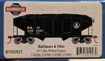 Athearn Roundhouse Scale 34'2 Bay Ribbed Hopper Baltimore & Ohio RND1023. Fixed Price $149.99.