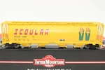 Intermountain Scale Scox Scoular Grain Cylindrical 4 Bay Covered Hopper Car. Fixed Price $54.00.