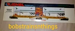 Lionel "0" #6-16334 Chicago & Northwestern T.t.u.x Flat Car Set W/falcon Service. Fixed Price $39.99.