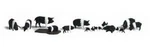 Woodland Scenics A2139 Scale Hampshire Pigs Figures (set Of 12). Fixed Price $15.29.