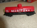 Vintage Scale American Flyer Mobilgas Tank Car 24316 W/ Pikemaster. Fixed Price $19.00.