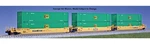 1066187 Kato Gunderson Maxi-iv 3-UNIT Well Car With 53' Containers Dttx. Fixed Price $105.00.