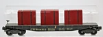 Scale Customized & Designed Flat Car W/ Wood Load Boxes Crr Of Nj 12176. Fixed Price $19.99.