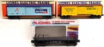 Lionel Gauge Assorted Freight Cars: 16503, 19525, 52087 /box. Fixed Price $49.99.