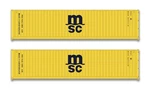 Kato 80055G Mediterranean Shipping 40' Intermodal Container (pack Of 2). Fixed Price $36.29.