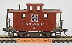 Atlas 2-RAIL Scale #51 Atsf Santa 4-WHEEL Transfer Caboose W/kadees 6251. Fixed Price $10.00.