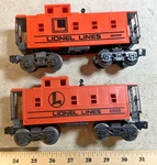 2 Different Modern Lionel Lines Orange Gauge Cabooses 6508 And 9058 (c). Fixed Price $18.50.