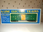 K-line K-5121 Reading Boxcar Green W/ Yellow Door Nos!!. Fixed Price $15.00.