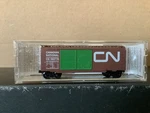Canadian National Scale 40' Dbl Box Car With Green Doors Mtl# 23070-MINT. Fixed Price $11.50.