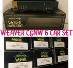 Weaver 3-RAIL Chicago Northwestern Bay Coal Hopper 6 Car Set! Scale C&nw. Fixed Price $249.99.