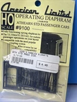 Pack American Limited Ho #9100 Operating Diaphram Athearn Std. Passenger Car. Fixed Price $12.00.
