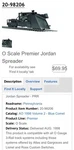 Mth Premier 20-98206 Jordan Spreader, Pennsylvania, Nib. Fixed Price $75.00.