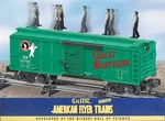 American Flyer 49031 Great Northern Walking Brakeman Car S-gauge Nib. Fixed Price $49.99.