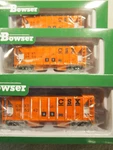 Bowser Csx Transportation Ballast Hopers (converted PS-2'S) 3-CAR Numbers. Fixed Price $90.00.
