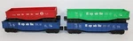 Lionel 9136 Blue Gauge Republic Steel Gondola 1-9142 Green & 1-9340 Red. Fixed Price $24.99.