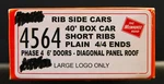 Rib Side Cars #4564 Milw Road 40' Short Box Car, 4/4 Ends, Phase Kit,. Fixed Price $36.00.