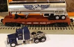 Lionel Long Island Flatcar W/ Aviation Tanker Trailer Truck 6-52296 Gauge Nloe. Fixed Price $69.95.