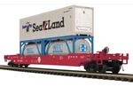 Mth Premier Santa Fe Husky Stack Car 20-95076 Scale Double Iso Tanks & Sealand. Fixed Price $129.99.