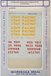 Microscale 87-668 Ho Utah Railway Rebuilt SD40 Diesels Loco Decal Sheet. Fixed Price $6.99.