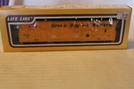 Ho Scale Life-like 54' Box Car, Thrall, Green Bay & Western, Yellow, #54 Bnos. Fixed Price $24.00.