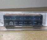 Micro Trains Line Scale Northern Pacific Drop Bottom Gondola Wood Chip Load. Fixed Price $45.00.