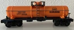 Lionel #6315 Gulf Oil Single Dome Tank Car Used No Box Orange. Fixed Price $17.99.