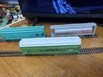 3 Vintage Railroad Train Cars: Wr Grace South Pacific Great North Hopper. Fixed Price $15.97.