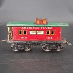 American Flyer Lines Lithograph Metal Gauge 1114 Caboose Missing Cupola Roof. Fixed Price $19.99.