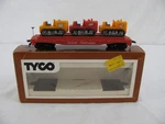 Vintage 1970S Tyco Ho Red Great Northern Skid Flat Car W/ Tractors #351-B Ex. Fixed Price $24.99.