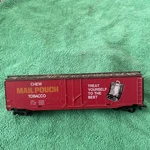 Ho Scale Tyco 50' Billboard Box Car Mail Pouch Chew Tobacco Red Train Railroad. Fixed Price $11.85.